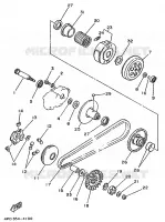EMBRAYAGE DE DEMARREUR pour Yamaha YA50R de 1996
