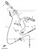 GUIDON ET CABLES pour Yamaha YA50R de 1996