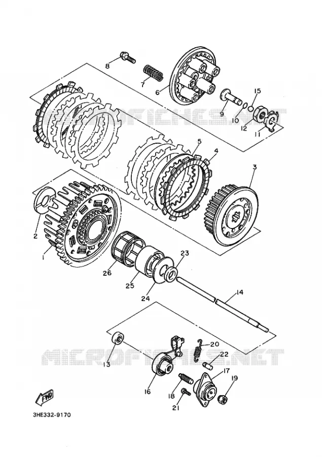 EMBRAYAGE DE DEMARREUR Yamaha MOTO 600 1995 FZR GENESIS  FZR600 FZR600RG GENESIS