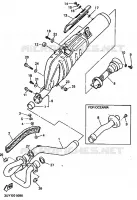 ECHAPPEMENT pour Yamaha XT600E de 1995