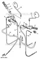 GUIDON ET CABLES pour Yamaha AG 200 F de 1994