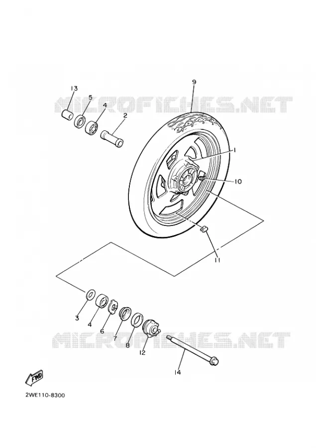 ROUE AVANT Yamaha MOTO 1200 1994 VMAX  VMX12 VMX12F VMAX