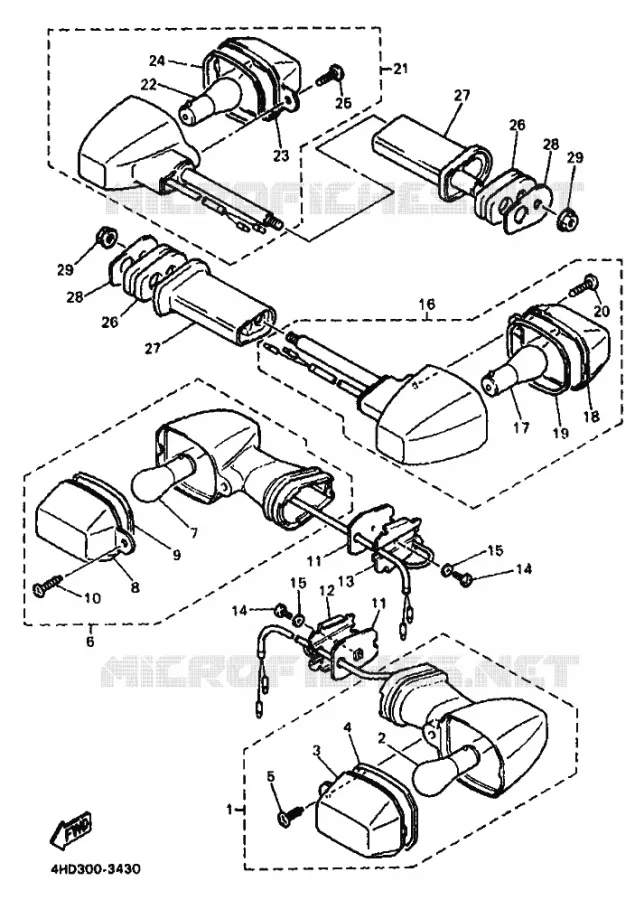 CLIGNOTANT Yamaha MOTO 750 1994 YZF  YZF750SP