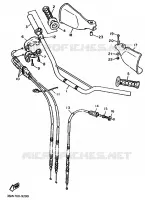 GUIDON ET CABLES pour Yamaha TT600 de 1991