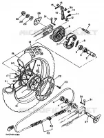 ROUE ARRIERE pour Yamaha TT600 de 1991