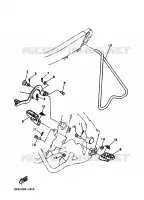 SUPPORT / REPOSE PIEDS pour Yamaha WR250Z de 1991
