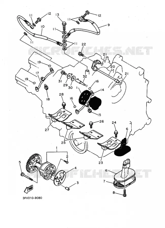 POMPE A HUILE Yamaha MOTO 750 1990 FZR  FZR750R