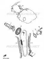 ARBRE A CAMES / CHAINE DE DISTRIBUTION pour Yamaha TT600  de 1990