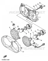 PIÈCES OPTIONNELLES   PHARE pour Yamaha XTZ750 de 1990