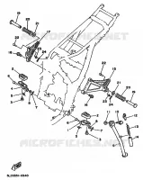 SUPPORT / REPOSE PIEDS pour Yamaha XTZ750 de 1990