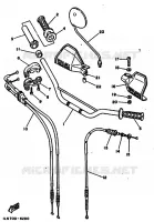 GUIDON ET CABLES pour Yamaha TT250 de 1989