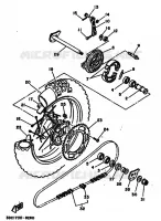 ROUE ARRIERE pour Yamaha TT250 de 1989