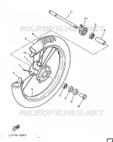 ROUE AVANT pour Yamaha TT250 de 1989