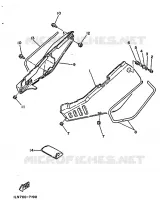 COUVERCLE LATERAL pour Yamaha TT350 de 1989