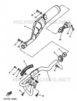 ECHAPPEMENT pour Yamaha TT350 de 1989