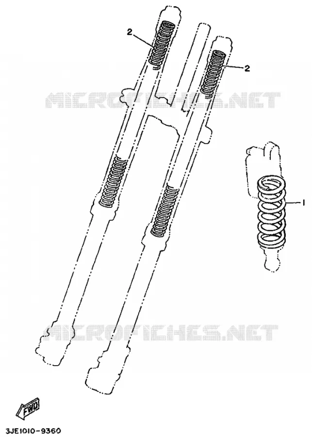 PIÈCES OPTIONNELLES Yamaha MOTO 250 1989 YZ  YZ250WR WIDE RATIO YZ250
