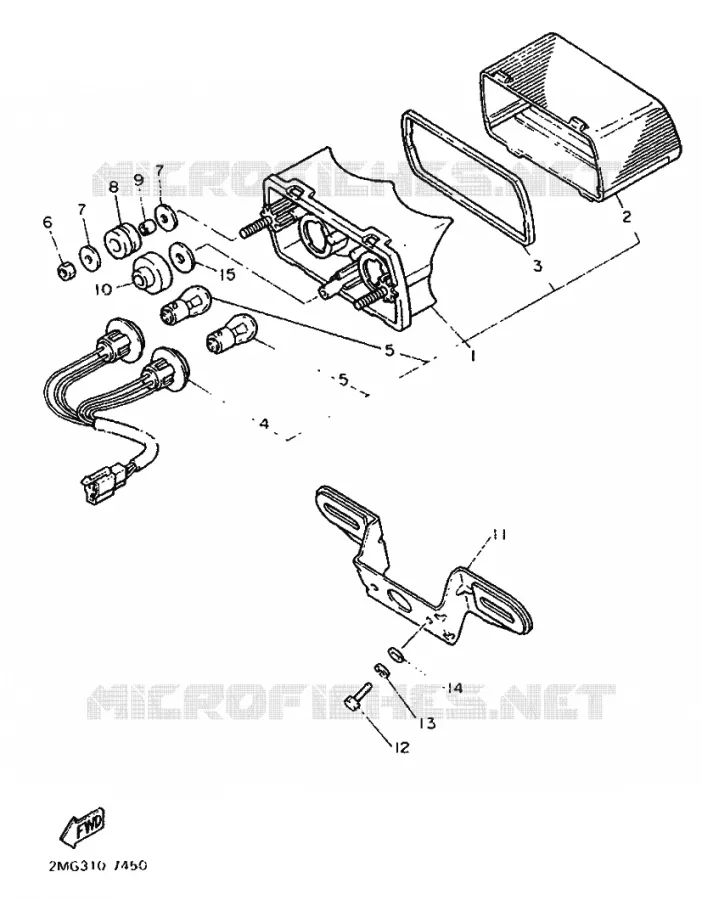 FEU ARRIERE Yamaha MOTO 750 1988 FZ GENESIS  FZ750 GENESIS