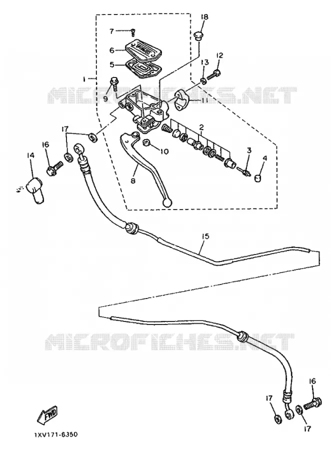 MAITRE CYLINDRE D'EMBRAYAGE Yamaha MOTO 750 1988 FZ GENESIS  FZ750 GENESIS