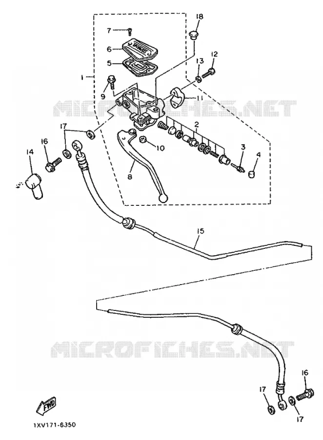 MAITRE CYLINDRE D'EMBRAYAGE Yamaha MOTO 750 1988 FZ GENESIS  FZ750 GENESIS