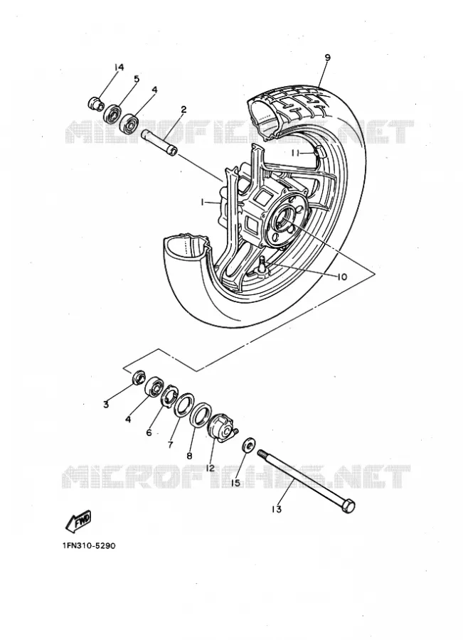 ROUE AVANT Yamaha MOTO 750 1988 FZ GENESIS  FZ750 GENESIS