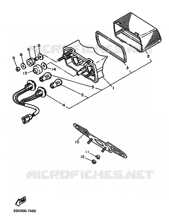 FEU ARRIERE Yamaha MOTO 1000 1987 FZR  FZR1000