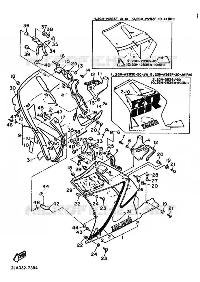 CARENAGES 2 Yamaha MOTO 1000 1987 FZR  FZR1000