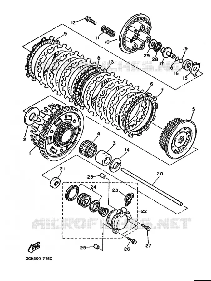 EMBRAYAGE DE DEMARREUR Yamaha MOTO 1000 1987 FZR  FZR1000