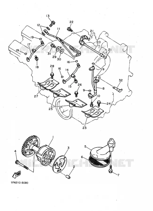POMPE A HUILE Yamaha MOTO 750 1986 FZ  FZ750