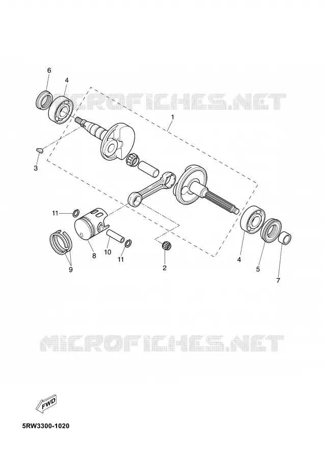 VILEBREQUIN / PISTON Yamaha SCOOTER 50 2009 JOG  CS50Z