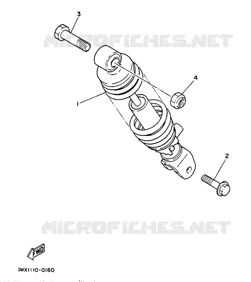 AMORTISSEUR ARRIERE Yamaha SCOOTER 50 1991 BOOSTER  CW50