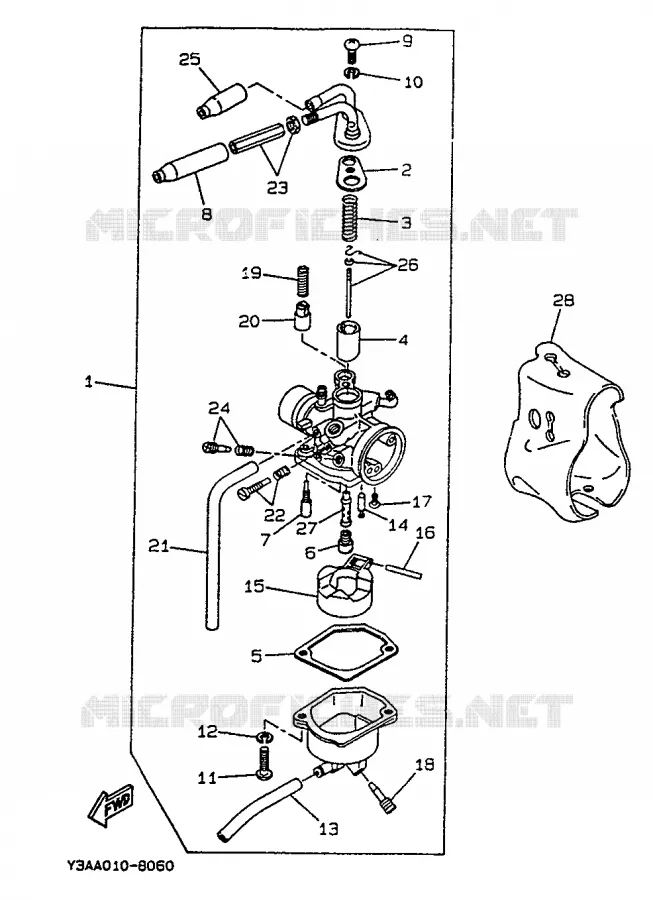 CARBURATEUR Yamaha SCOOTER 50 1991 BOOSTER  CW50