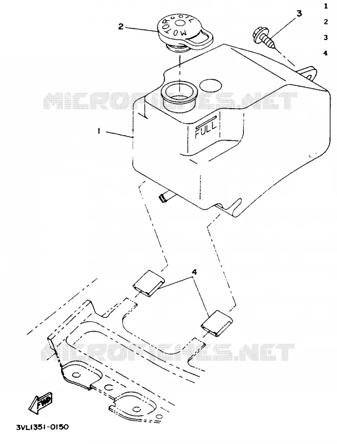 RESERVOIR D'HUILE Yamaha SCOOTER 50 1992 BOOSTER  CW50