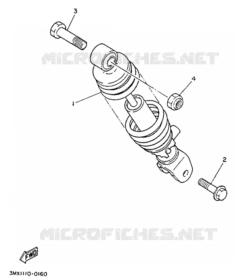 BRAS OSCILLANT / AMORTISSEUR Yamaha SCOOTER 50 1994 BOOSTER  CW50