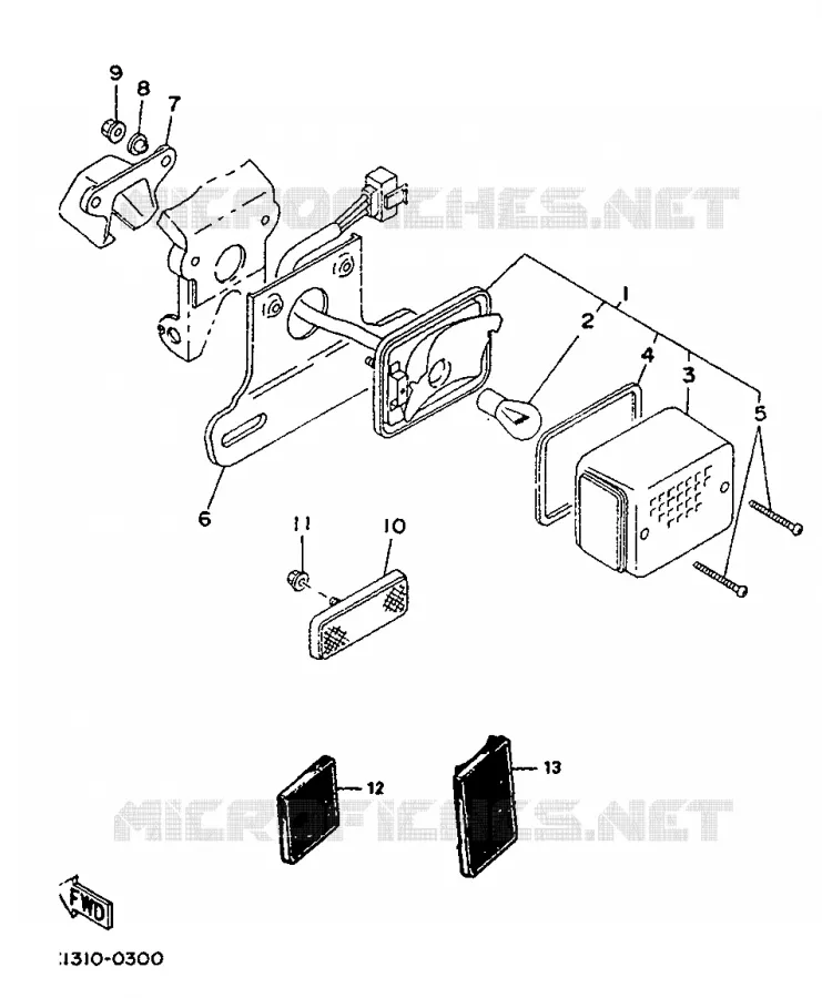 FEU ARRIERE Yamaha SCOOTER 50 1994 BOOSTER  CW50