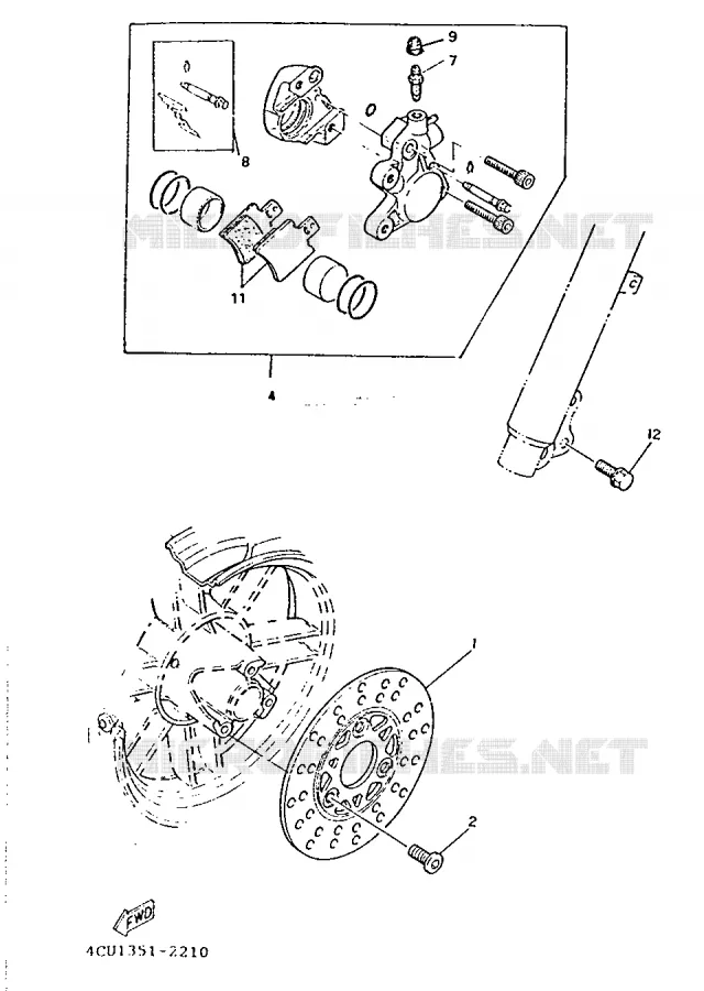 ETRIER DE FREIN ARRIERE Yamaha SCOOTER 50 1996 BOOSTER  CW50