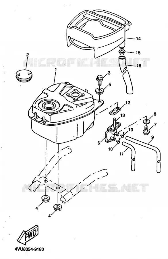 RESERVOIR A ESSENCE Yamaha SCOOTER 50 1999 BW'S  CW50