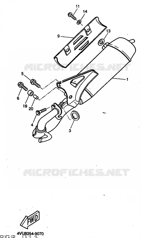 ECHAPPEMENT Yamaha SCOOTER 50 1999 BW'S  CW50