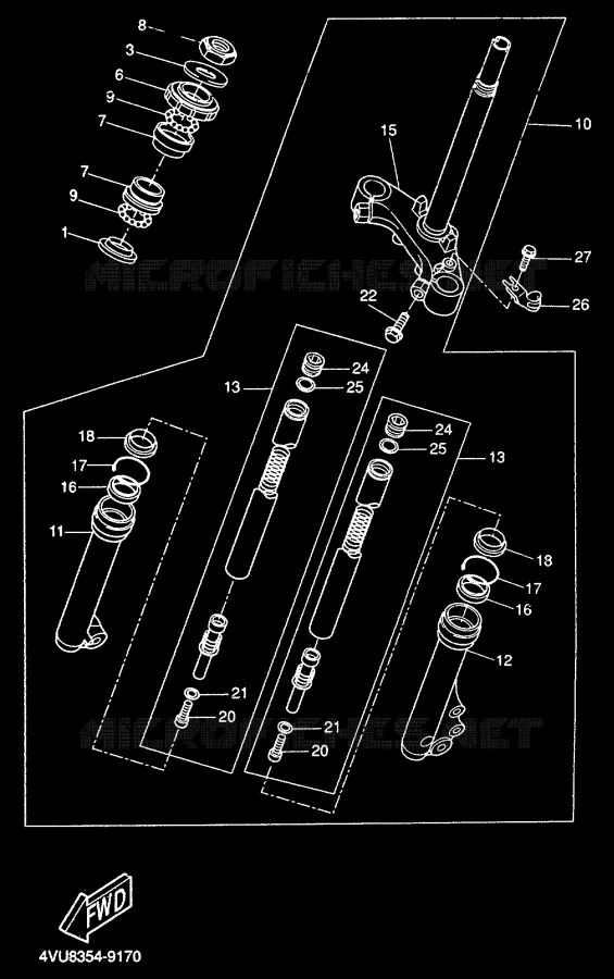 FOURCHE Yamaha SCOOTER 50 2000 BW'S  CW50