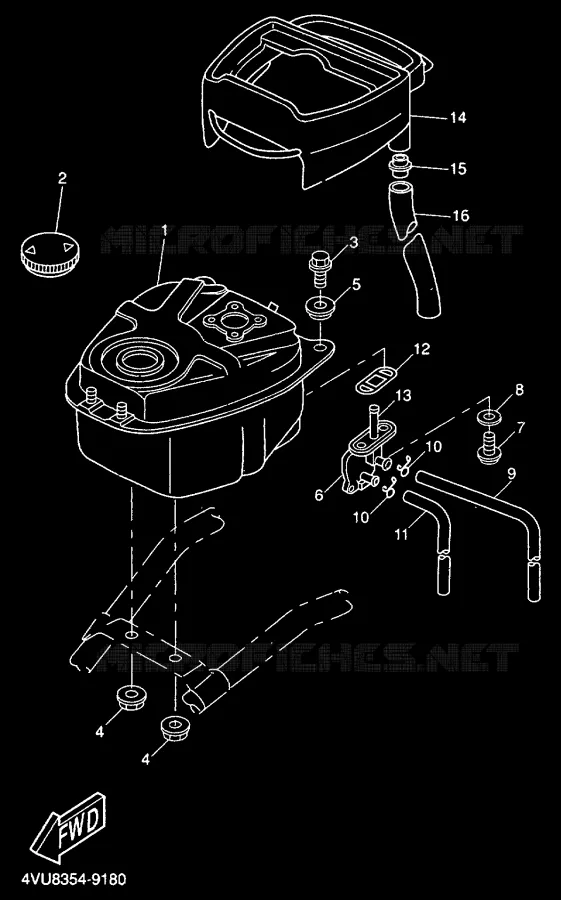 RESERVOIR A ESSENCE Yamaha SCOOTER 50 2000 BW'S  CW50