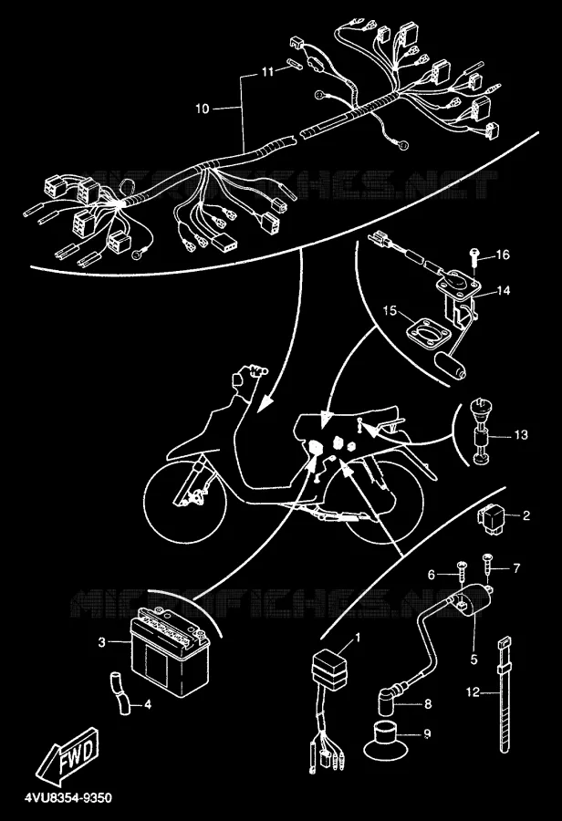 ELECTRIQUE 2 Yamaha SCOOTER 50 2000 BW'S  CW50