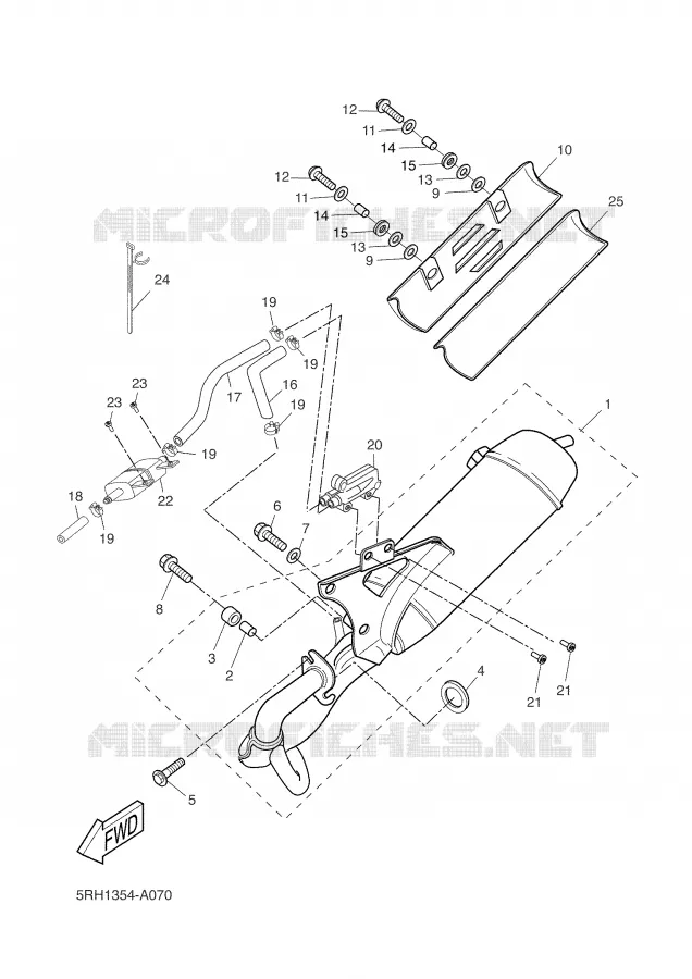 ECHAPPEMENT Yamaha SCOOTER 50 2001 BOOSTER  CW50