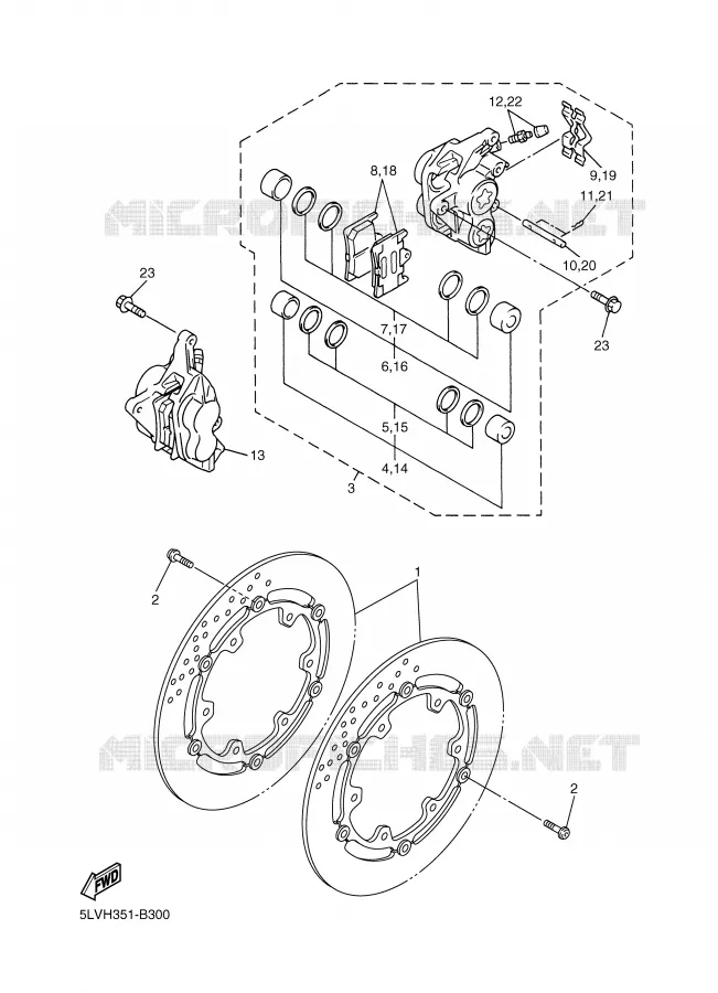 ETRIER DE FREIN AVANT Yamaha MOTO 1000 2004 FAZER  FZS1000S FAZER