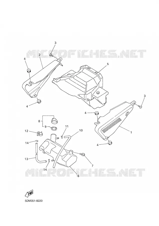 COUVERCLE LATERAL Yamaha MOTO 600 2000 FAZER  FZS600