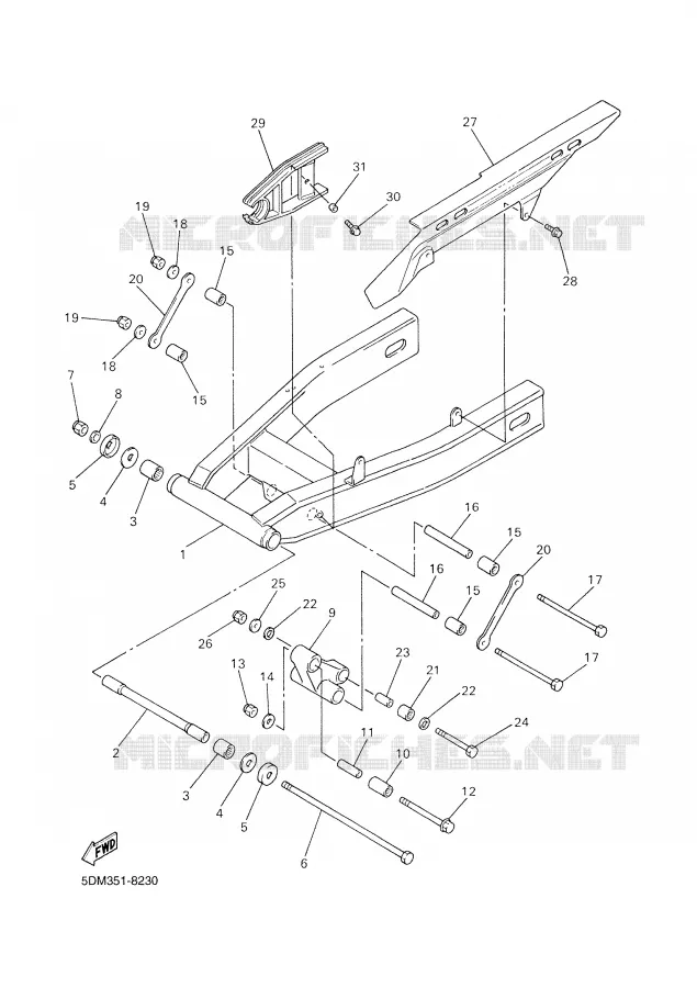 BRAS ARRIERE Yamaha MOTO 600 2000 FAZER  FZS600