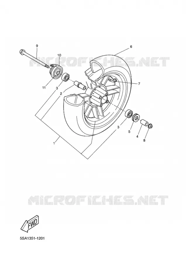 ROUE AVANT Yamaha SCOOTER 50 2003 BOOSTER  CW50L