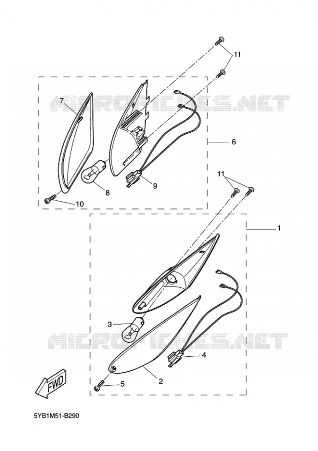 CLIGNOTANT Yamaha SCOOTER 50 2003 ROCKET  CW50RSP POWER ROCKET