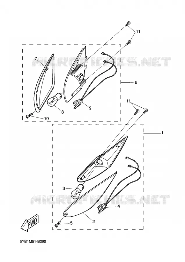 CLIGNOTANT Yamaha SCOOTER 50 2003 ROCKET  CW50RSP POWER ROCKET