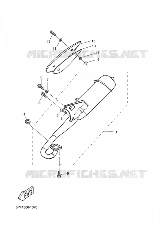 ECHAPPEMENT Yamaha SCOOTER 50 2003 FLIPPER  YH50 FLIPPER