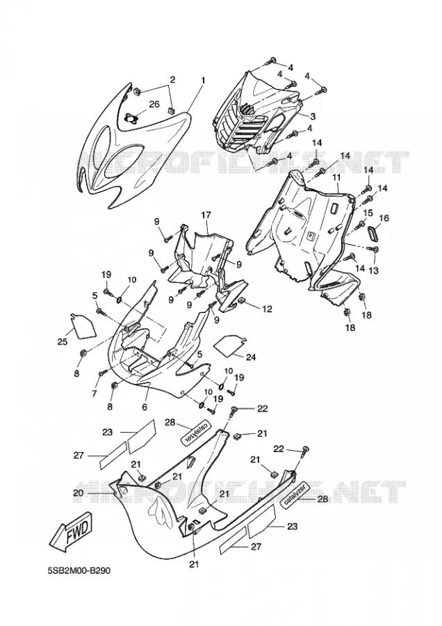 PROTEGE JAMBES Yamaha SCOOTER 50 2003 NITRO  YQ50 NITRO