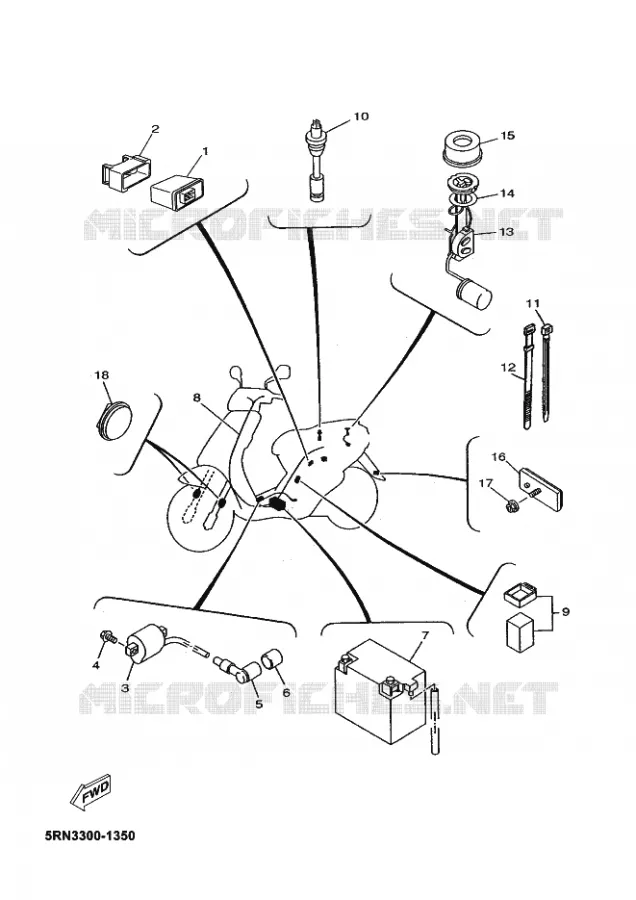 PARTIE ELECTRIQUE 2 Yamaha SCOOTER 50 2003 OVETTO  YN50 OVETTO